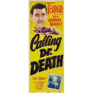 Calling Dr. Death Movie Poster (14 x 36 Inches   36cm x 92cm) (1943 