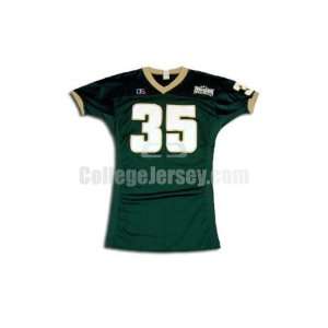 Green No. 35 Game Used Colorado State Russell Football Jersey  