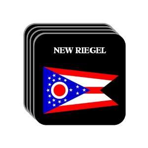 US State Flag   NEW RIEGEL, Ohio (OH) Set of 4 Mini Mousepad Coasters
