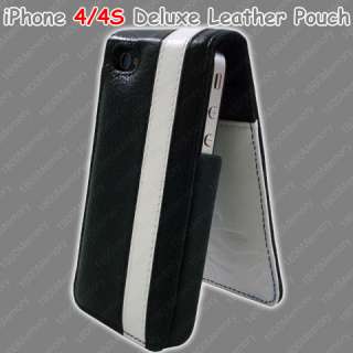 GENUINE Mossimo Deluxe Leather Pouch for Apple iPhone 4 S 4S Black 