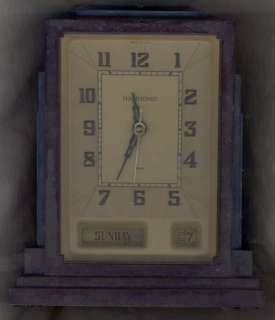 1920s 30s Hammond Gregory Skyscraper Art Deco Clock Works Date Time 
