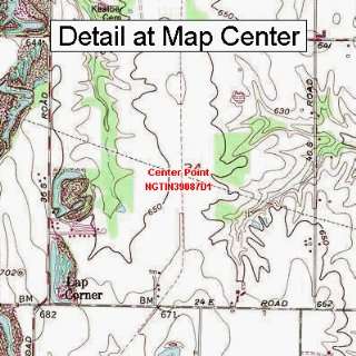 USGS Topographic Quadrangle Map   Center Point, Indiana (Folded 