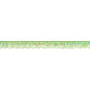  Sequined Scallop Stretch Trim 1 Wide 20 Yards Lime 