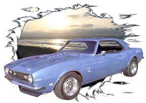 You are bidding on 1 1968 Blue Chevy Camaro b Custom Hot Rod Sun 