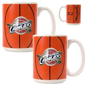  Cleveland Cavaliers 2pc Ceramic Gameball Coffee Mug Set 