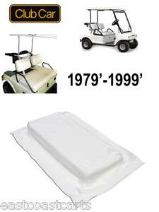 Club Car DS Golf Cart 1979 1999 WHITE Seat BOTTOM Cover 1015627 (Free 