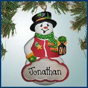  Personalized Christmas Ornaments   Snowman Holding Lantern Ornament 