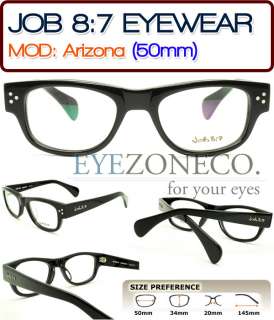 EyezoneCo] JOB 87 Full Rim Eyeglass Arizona/50/BLK 3D  