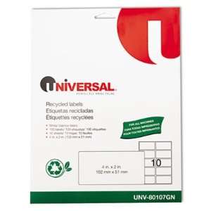  Universal Laser Printer Permanent Labels UNV80107GN 