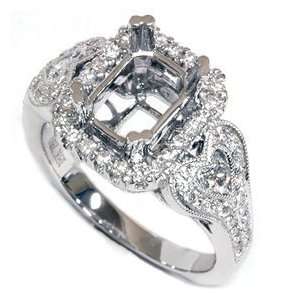 Pompeii3 Inc. 18k White Gold .77CT F VS Fancy Diamond Engagement Ring 