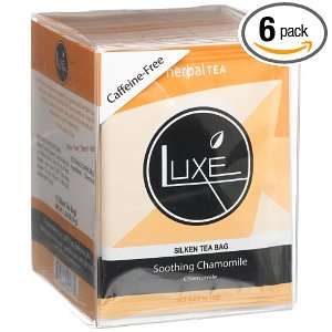 Luxe Tea Soothing Chamomile, Caffeine Free, 15 Count Silken Tea Bags 