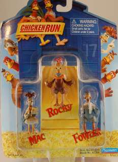 Chicken Run Action Figures Mac, Rocky, Fowler  