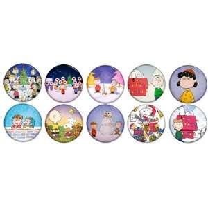  Set of 10 A CHARLIE BROWN CHRISTMAS 1.25 Magnets PEANUTS 