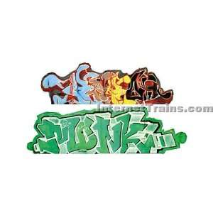  Blair Line N Scale Graffiti Decal Set #4   Monk/Hotwax (2 