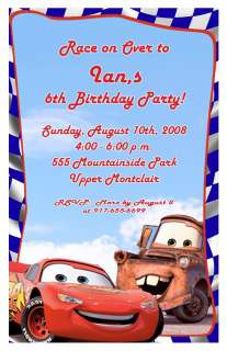 Set of 10 Cars Personalized Invitations #2  