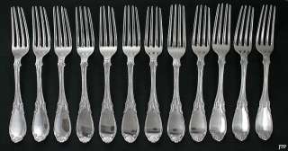 12 AMER COIN SILVER FORKS SMITH & CHAMBERLAIN MID 1800s  