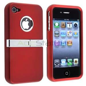   ON HARD COVER CASE W/ CHROME STAND FOR iPhone 4 G 4S USA Seller  