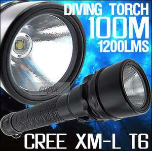 CREE XM L T6 LED Waterproof Diving Flashlight Torch S1  