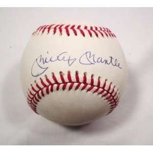   Mantle Autographed Baseball   OBAL Scoreboard Cert