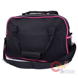 Sanrio Hello Kitty Duffle Bag Travel Gym Bag Large Face Black Pink 