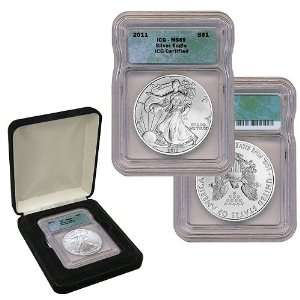    2011 MS69 ICG W Mint Silver Eagle Dollar Coin Toys & Games