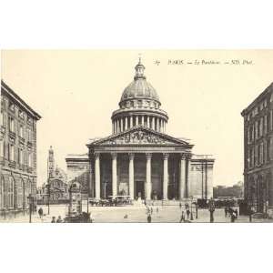  1920s Vintage Postcard The Pantheon   Paris France 