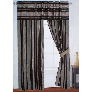  Brick Quality Jacquard Stripe Windows Curtain / Drapes / Panels Set