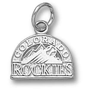  Colorado Rockies MLB Club Logo 5/16 Pendant (Silver 