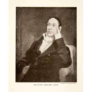  1929 Print Portrait Matthew Gregory Monk Lewis England 