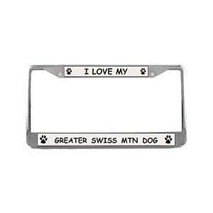  Greater Swiss Mountain Dog License Plate Frame Sports 
