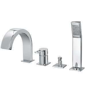  Ringo 5 Hole Bath Faucet w Diverter and Pull Out Shower 