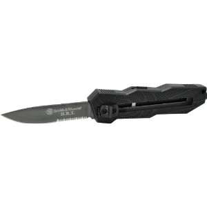 Smith & Wesson S&W Out The Front, Black Aluminum Handle, Black Bl 