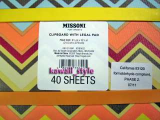 MISSONI for Target Mini Journals Box Set of 3 & Clipboard w/ Legal Pad 
