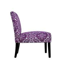 Niles Purple and White Vista Armless Chair  