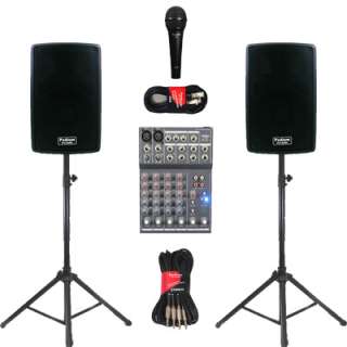 Podium Pro Audio Powered DJ PA Speaker Package New 8 PP802ASET  