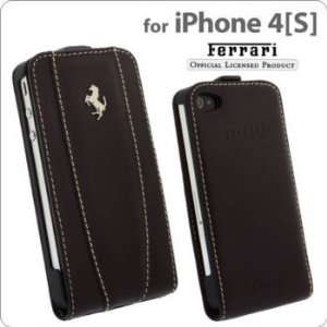  Ferrari Official License Leather iPhone 4/4S Case (Brown 