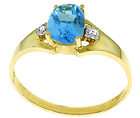   Sapphire Diamond Engagement 14k Yellow Gold Anniversary Ring NR  
