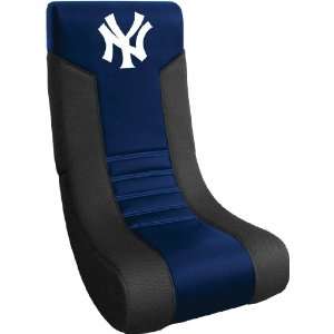 MLB New York Yankees Boomchair in Black and Blue Upholstery  