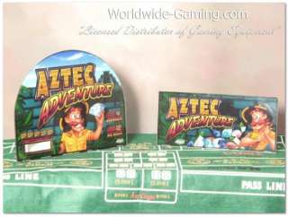 Aztec Adventure Game Theme Glass   Casino Decor  