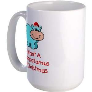 Hippo For Christmas Baby Large Mug by   Kitchen 