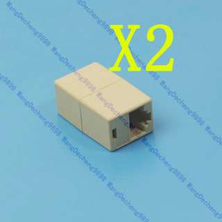 2X RJ45 CAT5 CAT5E Network Ethernet Adapter Connector  