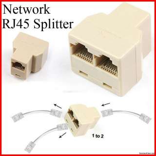 RJ45 CAT 5 6 LAN Ethernet Splitter/Connector/Adapter PC  