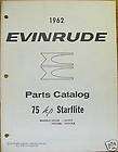 Evinrude Outboard Accessories Parts Manual 1962 Catalog