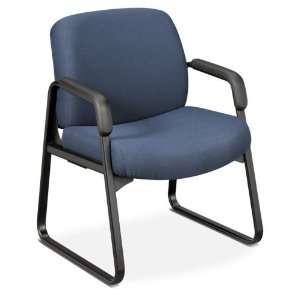  HON 3500 Series Guest Arm Chair, Black Frame/Blue Olefin 