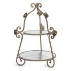 CC Home Furnishings 25 Elegant 2 Tier Plate Rack Holder with Rose 