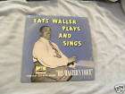 FATS WALLER PLAYS AND SINGS   10 inch 33rpm DLP1017 HMV