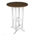   , Inc. Contempo 24 Round Counter Height Table in Black Frame, White