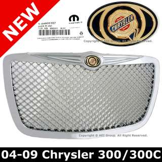 Chrysler 300 300C 05 09 Chrome Mesh Front Grille Grill with OEM 