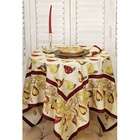 Couleur Nature Poire Taupe Burgundy Tablecloth   Size 59 x 86