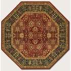 Couristan 311 Octagon Area Rug Classic Persian Pattern in Rust Red